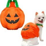 Dog & Cat Plush Pumpkin Costume - Cute Halloween Pet Outfit