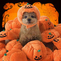 Plush Pumpkin Hat for Dogs and Cats - Halloween Pet Accessory