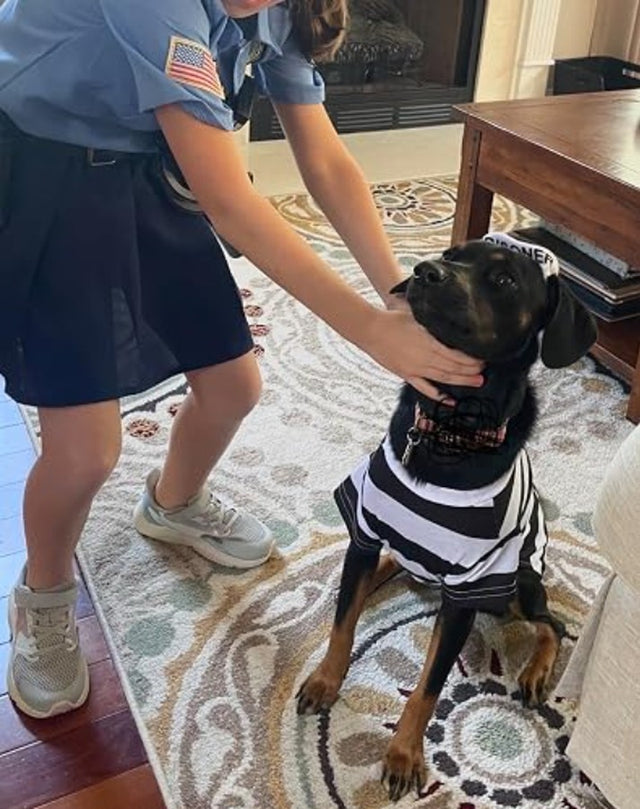 Jailbird Prisoner Costume for Dogs